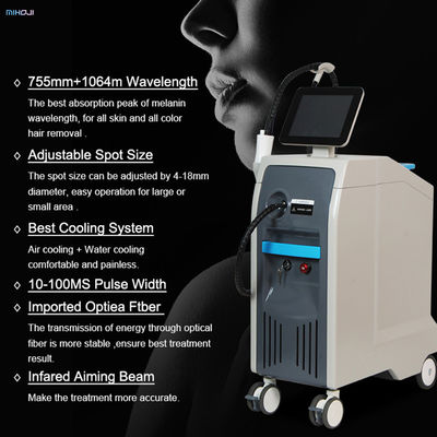 خرید 755 Nm الکساندریت لیزر ماشین انرژی تنظیم شده برای حذف لکه های سن online manufacture
