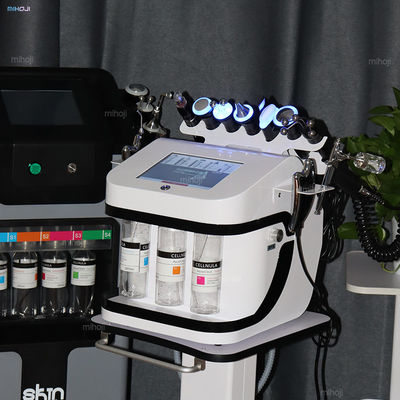 10 en 1 soins du visage peeling à jet d'oxygène machine de dermabrasion de raffermissement Hydra machine de beauté de la peau à bulles du visage